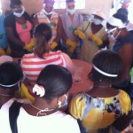 Amanda Griffin in Haiti teaching soapmaking