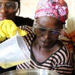 soapmaking in Mizak, haiti