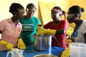 HAPI in Haiti making soap